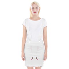 Rabbit Cute Animal White Braces Suspender Skirt