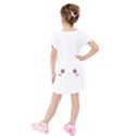 Rabbit Cute Animal White Kids  Short Sleeve Velvet Dress View2