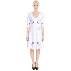 Rabbit Cute Animal White Wrap Up Cocktail Dress