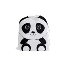 Bear Panda Bear Panda Animals Drawstring Pouches (medium)  by Nexatart