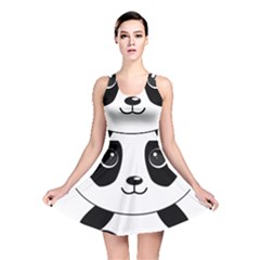 Bear Panda Bear Panda Animals Reversible Skater Dress by Nexatart