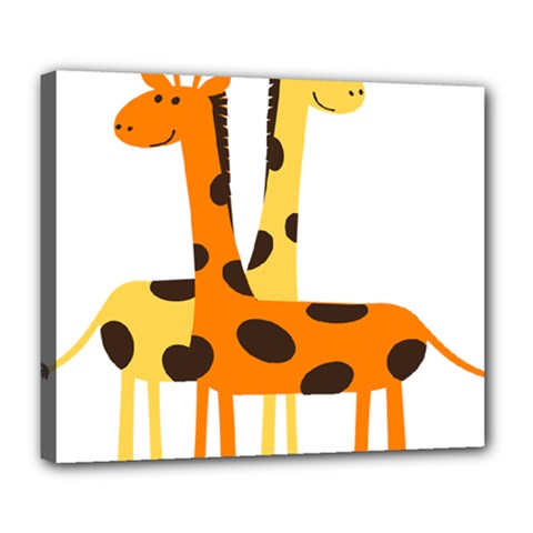 Giraffe Africa Safari Wildlife Deluxe Canvas 24  X 20   by Nexatart