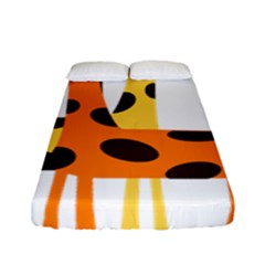 Giraffe Africa Safari Wildlife Fitted Sheet (full/ Double Size) by Nexatart