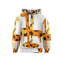 Giraffe Africa Safari Wildlife Kids  Zipper Hoodie by Nexatart