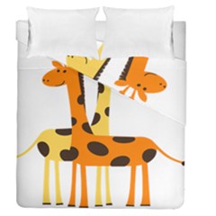 Giraffe Africa Safari Wildlife Duvet Cover Double Side (queen Size) by Nexatart