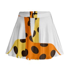 Giraffe Africa Safari Wildlife Mini Flare Skirt by Nexatart