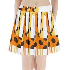 Giraffe Africa Safari Wildlife Pleated Mini Skirt by Nexatart