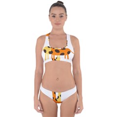 Giraffe Africa Safari Wildlife Cross Back Hipster Bikini Set by Nexatart