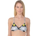 Cute Penguin Animal Reversible Tri Bikini Top View1