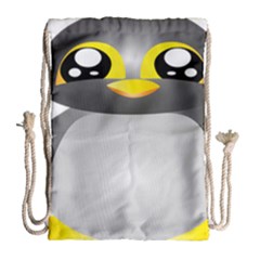 Cute Penguin Animal Drawstring Bag (large) by Nexatart