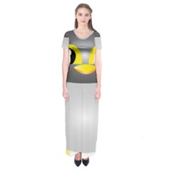 Cute Penguin Animal Short Sleeve Maxi Dress by Nexatart