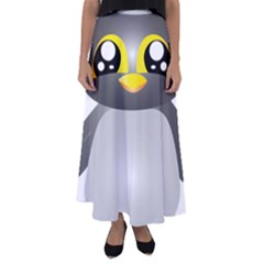 Cute Penguin Animal Flared Maxi Skirt by Nexatart