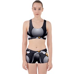 Penguin Birds Aquatic Flightless Work It Out Sports Bra Set by Nexatart