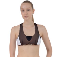 Dog Pup Animal Canine Brown Pet Criss Cross Racerback Sports Bra by Nexatart