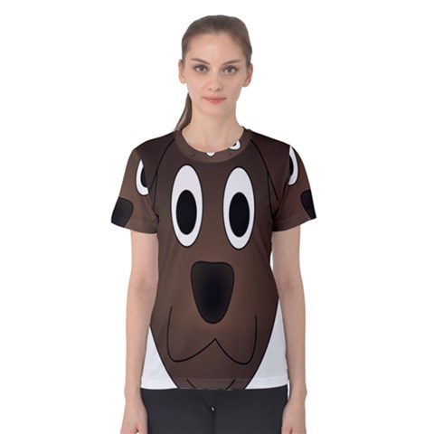 Dog Pup Animal Canine Brown Pet Women s Cotton Tee by Nexatart