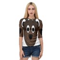 Dog Pup Animal Canine Brown Pet Quarter Sleeve Raglan Tee View1