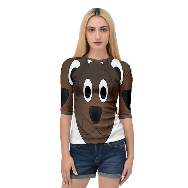 Dog Pup Animal Canine Brown Pet Quarter Sleeve Raglan Tee