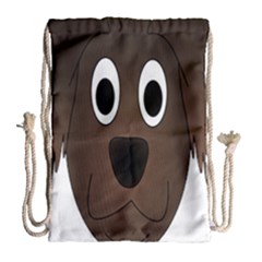 Dog Pup Animal Canine Brown Pet Drawstring Bag (large) by Nexatart