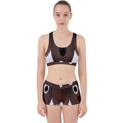 Dog Pup Animal Canine Brown Pet Work It Out Sports Bra Set by Nexatart