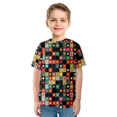 Colors On Black Kids  Sport Mesh Tee by linceazul