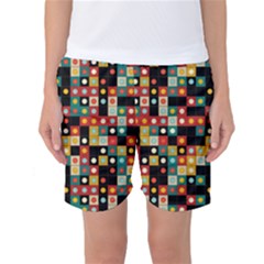 Colors On Black Women s Basketball Shorts by linceazul