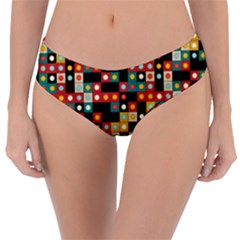 Colors On Black Reversible Classic Bikini Bottoms by linceazul