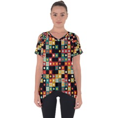 Colors On Black Cut Out Side Drop Tee by linceazul