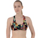 Colors On Black Criss Cross Racerback Sports Bra View1