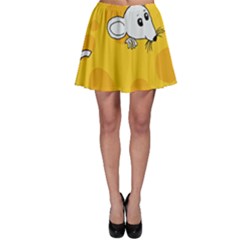 Rat Mouse Cheese Animal Mammal Skater Skirt by Nexatart