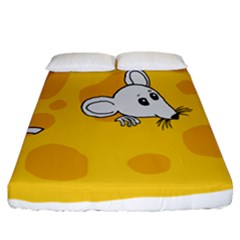 Rat Mouse Cheese Animal Mammal Fitted Sheet (california King Size) by Nexatart