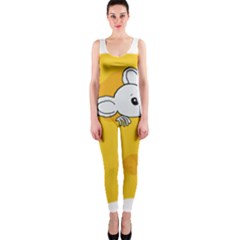 Rat Mouse Cheese Animal Mammal Onepiece Catsuit by Nexatart