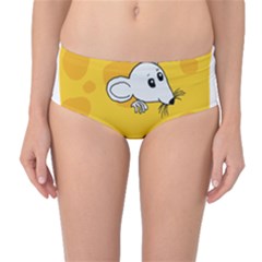 Rat Mouse Cheese Animal Mammal Mid-waist Bikini Bottoms by Nexatart