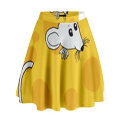 Rat Mouse Cheese Animal Mammal High Waist Skirt by Nexatart