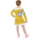 Rat Mouse Cheese Animal Mammal Kids  Long Sleeve Velvet Dress View2