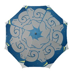 Ram Zodiac Sign Zodiac Moon Star Golf Umbrellas by Nexatart