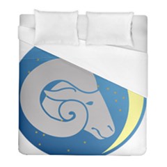 Ram Zodiac Sign Zodiac Moon Star Duvet Cover (full/ Double Size) by Nexatart