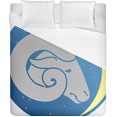 Ram Zodiac Sign Zodiac Moon Star Duvet Cover (california King Size) by Nexatart