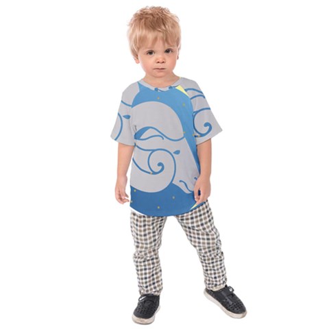 Ram Zodiac Sign Zodiac Moon Star Kids Raglan Tee by Nexatart