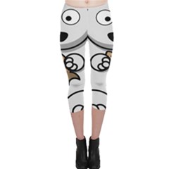 Bear Polar Bear Arctic Fish Mammal Capri Leggings  by Nexatart