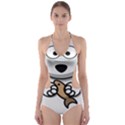 Bear Polar Bear Arctic Fish Mammal Cut-Out One Piece Swimsuit View1