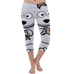 Bear Polar Bear Arctic Fish Mammal Capri Yoga Leggings by Nexatart