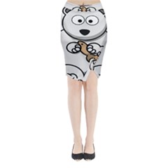 Bear Polar Bear Arctic Fish Mammal Midi Wrap Pencil Skirt by Nexatart