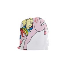 Unicorn Arociris Raimbow Magic Drawstring Pouches (small)  by Nexatart