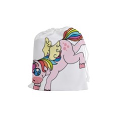 Unicorn Arociris Raimbow Magic Drawstring Pouches (medium)  by Nexatart