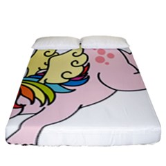 Unicorn Arociris Raimbow Magic Fitted Sheet (king Size) by Nexatart