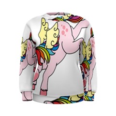 Unicorn Arociris Raimbow Magic Women s Sweatshirt by Nexatart