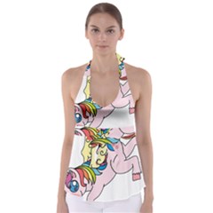 Unicorn Arociris Raimbow Magic Babydoll Tankini Top by Nexatart