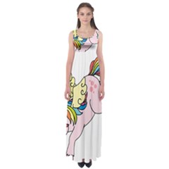 Unicorn Arociris Raimbow Magic Empire Waist Maxi Dress by Nexatart