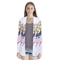 Unicorn Arociris Raimbow Magic Drape Collar Cardigan by Nexatart