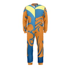 Lion Zodiac Sign Zodiac Moon Star Onepiece Jumpsuit (kids) by Nexatart